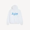 Hoodie met rits en schetsachtige print voor dames in wit