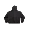 Hoodie met rits en Sticky Note-logo, medium pasvorm “Black Faded” 744457TOVD31055