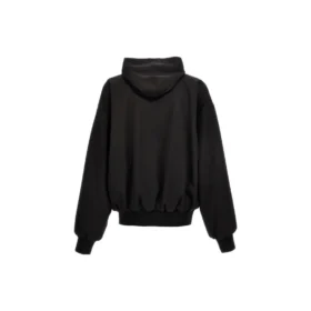 Hoodie met rits, ruime pasvorm “Zwart” 750965TNT391000