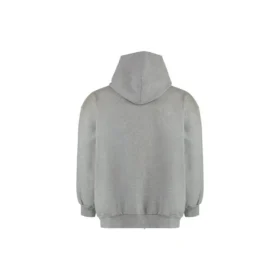 Hoodie met rits van verouderd katoen-jersey “Grey” 744454TOVV91241