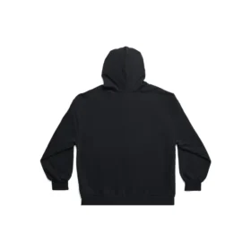 Hoodie met ritssluiting en lussen aan de buitenkant, small fit “Black Faded” 744454TOVF51055
