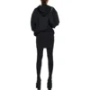 Hoodie met ritssluiting en lussen aan de buitenkant, small fit “Black Faded” 744454TOVF51055