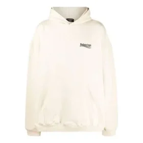 Hoodie met ruime pasvorm voor Political Campaign “White” 620973TKVI98962