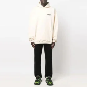 Hoodie met ruime pasvorm voor Political Campaign “White” 620973TKVI98962