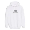 Hoodie met trekkoord, wit 570792TEV199044