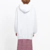 Hoodie met trekkoord, wit 570792TEV199044