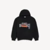 Hoodies voor heren met ‘bumperstickers’-print, medium pasvorm, in zwart