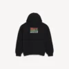 Hoodies voor heren met ‘bumperstickers’-print, medium pasvorm, in zwart