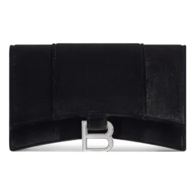 Hourglass fluwelen jersey portemonnee aan ketting “Zwart” 6560502AAPT1000