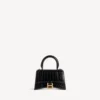 Hourglass-handtas voor dames, XS, in zwart