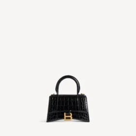 Hourglass-handtas voor dames, XS, in zwart