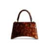 Hourglass kleine handtas met schildpadprint “Brown” 5935462AAZK2126