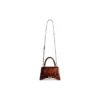Hourglass kleine handtas met schildpadprint “Brown” 5935462AAZK2126