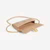Hourglass-pochette voor dames met ketting in nude