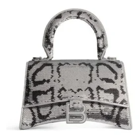 Hourglass Xs-handtas met kettingborduursel “Silver” 7204712AARN8110