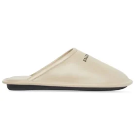 Huispantoffels van kalfsleer “Beige” 736288WB7212010