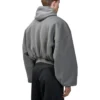 Human Being ronde Hoodie met rits “Donkergrijs” 827153TSVB91441