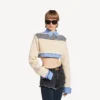 Hybride damestrui in marineblauw/wit