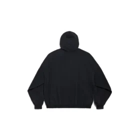 I Love Paris Balenciaga Hoodie, ruime pasvorm “Black Faded” 803265TRVM61041