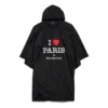 I Love Paris Balenciaga-poncho “Zwart” 812055TRO591000