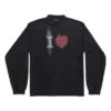 I Love T-shirt met lange mouwen, medium pasvorm “Black” 744449TOVH39034