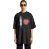 I Love T-shirt met ruime pasvorm “Black” 744439TOVH39034