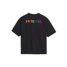 I Love Techno Geborduurd Zwart 556089TDV201000