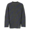 Intarsia-gebreide trui met logo “Donkergrijs” 623283T15671035