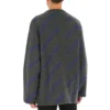 Intarsia-gebreide trui met logo “Donkergrijs” 623283T15671035