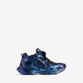 Iriserende herensneaker in blauw