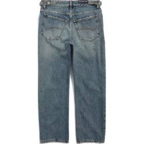 Jeans met rechte pijpen en versleten look “Blue” 745149THW254245