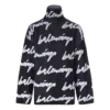 Jersey-trui met col en Scribble-logo “Zwart” 625927T31801070
