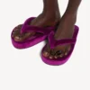 Jet Lag-teenslipper voor dames in paars