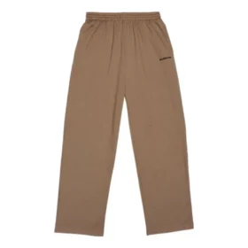 Katoen joggingbroek met geborduurd logo “Brown” 674594TMVF57761