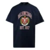 Katoen T-shirt met ‘Est. 1917’- en collegelogo-print “Zwart” 676589TLV898067