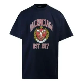 Katoen T-shirt met ‘Est. 1917’- en collegelogo-print “Zwart” 676589TLV898067
