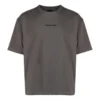 Katoen T-shirt met geborduurd logo “Grijs” 612966TNVG91300