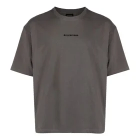 Katoen T-shirt met geborduurd logo “Grijs” 612966TNVG91300