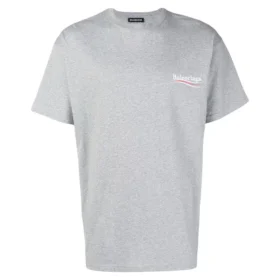 Katoen T-shirt met politiek logo “Grijs” BLGA-508203-TAV44-GY