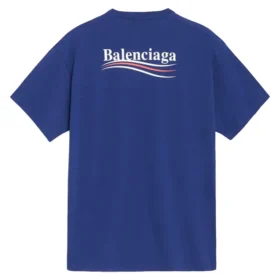 Katoenen jersey T-shirt met politiek logo BLGA-508203-TAV44-BL