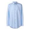 Katoenen popeline overhemd met logo op de rug “Light Blue” 508465TWB044850