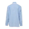 Katoenen popeline overhemd met logo op de rug “Light Blue” 508465TWB044850