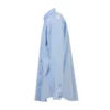 Katoenen popeline overhemd met logo op de rug “Light Blue” 508465TWB044850