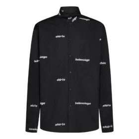 Katoenen shirt met logo-opdruk “Zwart” 662983TOL651070