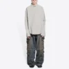 Katoenen shirt, ruime pasvorm “Cement Grey” 681688TKM102967