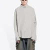 Katoenen shirt, ruime pasvorm “Cement Grey” 681688TKM102967
