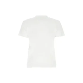 Katoenen T-shirt met korte mouwen, bedrukt, wit 612964TJVD69000