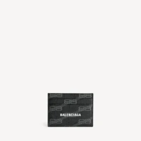 Kenmerkende kaarthouder van BB Monogram-gecoat canvas in zwart