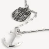 Ketting met anker-hanger in antiek zilver