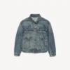 Kick-denimjas voor dames in vuil vintageblauw